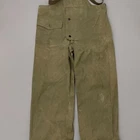 Vintage 40s Ww2 Usn Deck Overalls Green Canvas Navy Military Size 42x30