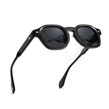 Polarized Sunglasses for Men Women, Retro Square Acetate Frame, UV400 Protect...