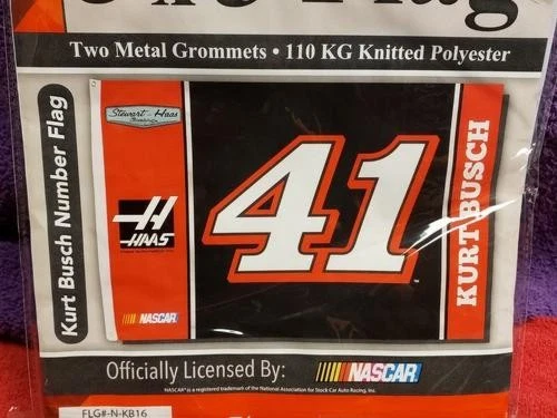 Kurt Busch #41 2016 3' x 5' Flag w/grommets Indoor Outdoor Nascar NEW ( I ) - Image 2 of 2