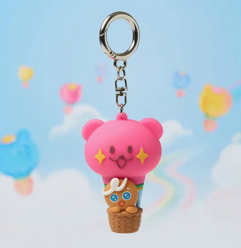 NEW Cookie Run Kingdom Cookie Camp GingerBrave Bear Jelly Keyring