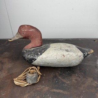 Vtg Canvasback Duck Decoy Jim Holley UPPER BAY Branded A