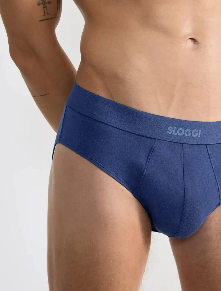 Sloggi Men's EVER Ease 2 Pack Midi Briefs - Deep Cobalt - Image 4 of 4