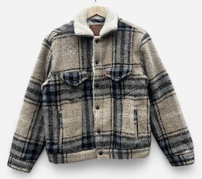 Levi's Premium Wollmischung gemustert Sherpa Trucker Jacke-Small