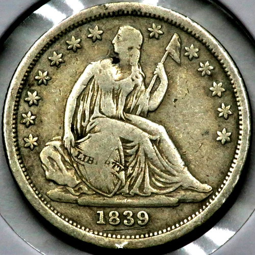 1839 Seated Liberty Dime 10 Cents  R1994