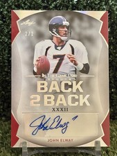 2022 Leaf - Dual Auto - Back 2 Back - JOHN ELWAY - TERRELL DAVIS 2/2 🔥