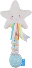 Image of Taf Toys Star Rainstick Baby Rattle Toy Gift. Easy Grip Handle with Ribbons. Se