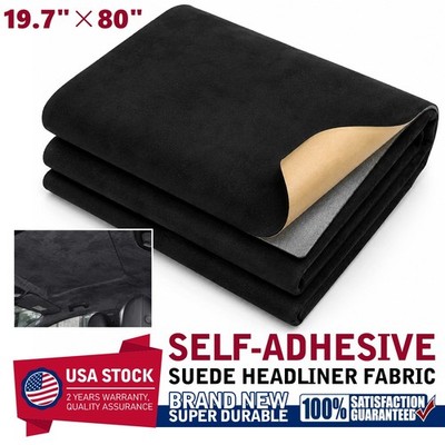 Suede Headliner Fabric Interior Repair Adhwsive Roof Damaged/Replace 19.7*80''