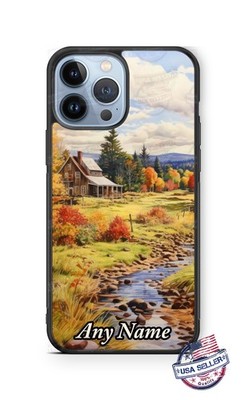 Cabin Country Life Fall Autumn Season Phone Case for iPhone 16 Samsung Google