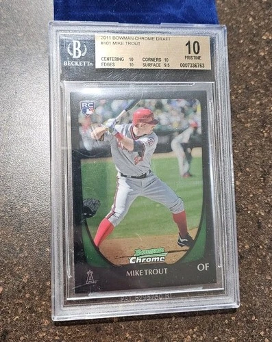🔥BGS 10 2011 Bowman Chrome Draft #101 Mike Trout Angels RC Rookie Card PRISTINE