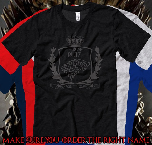 RUIZ Last Name T Shirt Family Name Game Of Thrones Inspired PREMIUM 