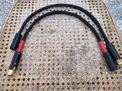 Gold&Silver mix Wire 1m pair  XLR  Custom Made Interconnect Cable-Japan-Hi End