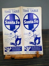 Santa Fe Railroad Timetable Spring Summer 196...