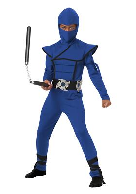 Boys Ninja Costume Child Blue Stealth Halloween Dress Up California Costumes