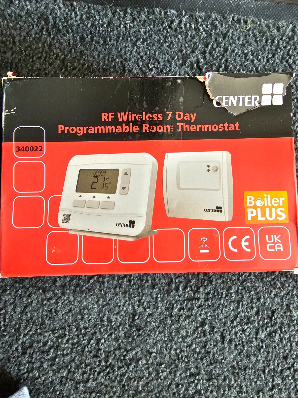 CENTER RF Wireless 7 Day Programmable Room Thermostat | eBay