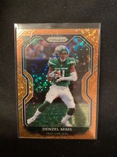 2020 Panini Prizm Denzel Mims #355 Orange Disco Parallel Rookie Card        JT18