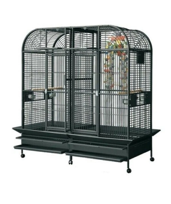 Parrot-Supplies Washington Premium Double Macaw Parrot Cage - Black.
Opens in a new window or tab