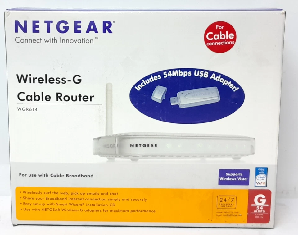 Netgear 54 Mbps Wireless Router WGR614 v7 - Image 3 of 4