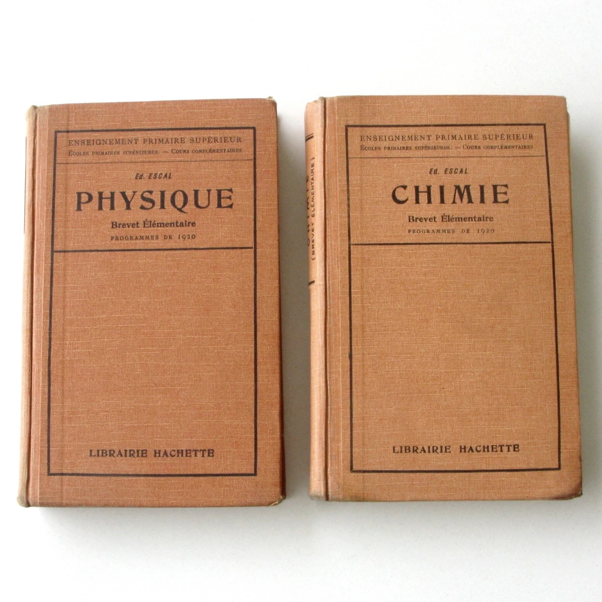 Pages De Garde Cahiers Ed Brevets Chimie 1929 - Physique 1932 ESCAL brevet élémentaire programmes de 1920 | eBay