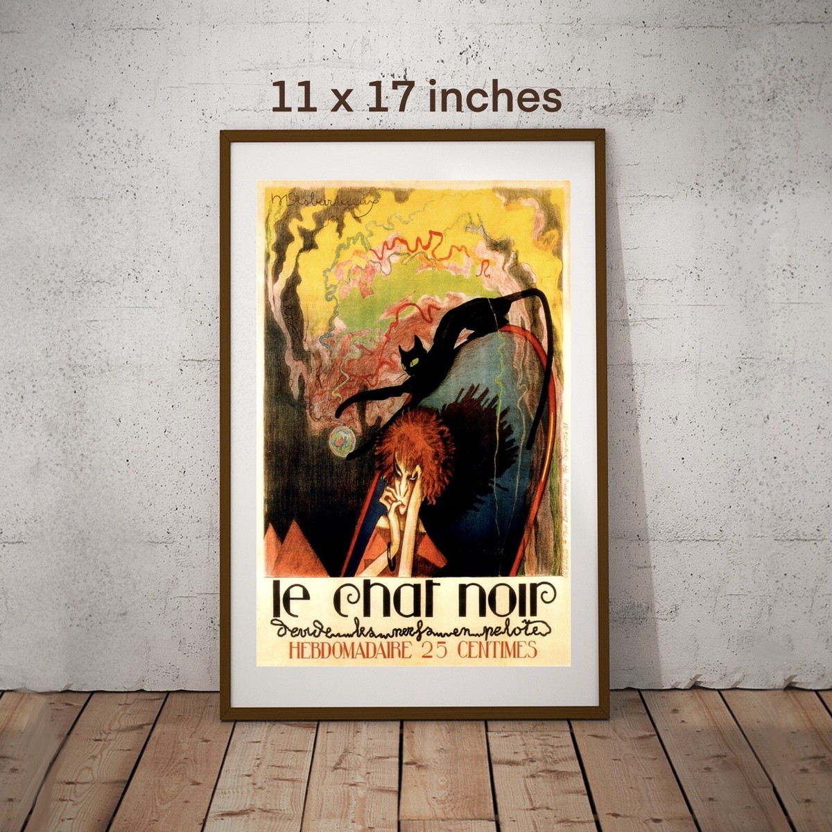 11 x 17 inch Poster Le Chat Noir, 1922 (Henri Desbarbieux) Art