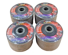 Lot of (40) Aluminum Oxide Flap Disc Grinding wheel 4-1/2"x7/8", 80 Grit 550308