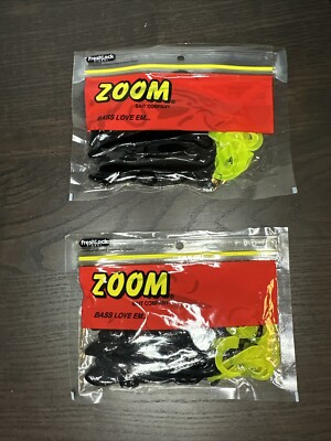 ZOOM SUPER SALT PLUS / 6'' Lizard / BLACK CHARTREUSE / Pack of 2 /  6272402