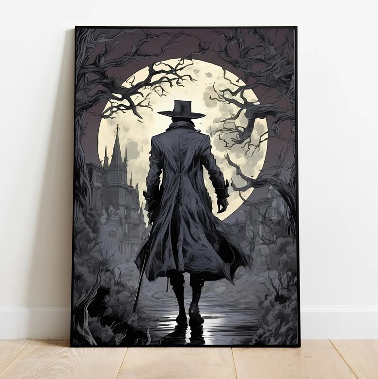 Bloodborne Poster, Wall Art & Home Decor, Action RPG Video Game Poster Gift-image