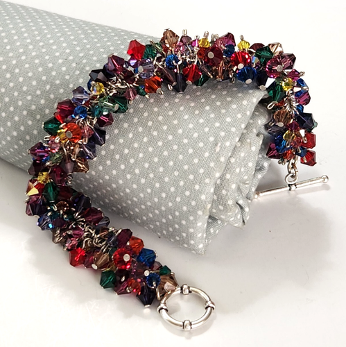 Multicolor Kristall Perlen Armband Cha Cha baumelt schön Mode Party Boho