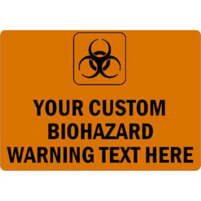 Biohazard Warning Custom Aluminum Weatherproof Sign p1140