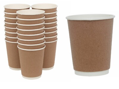 100/200/500 Doppelwandige Heißgetränke Einwegbecher Kaffee Heiße Schokolade Teebecher