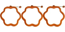 Set of 3 Jumbl Silicone Pancake Flower Mold Orange