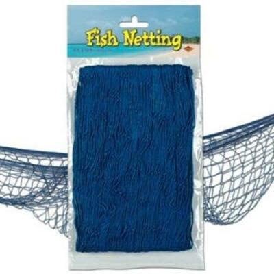 cruisre fish.net Fish Netting Blue Nautical Cruise Party Birthday Decoration