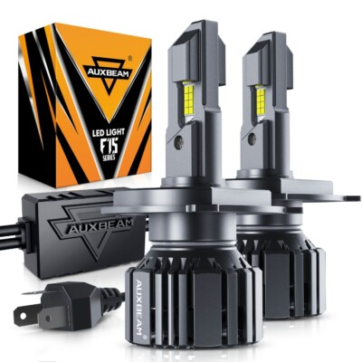 AUXBEAM H4 Headlight Bulbs LED High Low Beam Conversion Kit 90W Extremely Bright