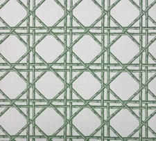 SUNBRELLA REIGN KELLY GREEN RATTAN BAMBOO WOVEN OUTDOOR INDOOR FABRIC BTY 54"W