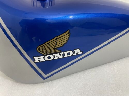 Honda TL 125 S BJ 1978 Model Steel Blue Silver Painted Fuel Tank With Cap & Tap - Picture 7 of 13