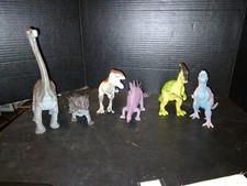 Lot Of 6 Large Plastic Toy Dinosaurs T-rex Tall Play Kids Toys