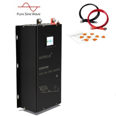 Pure Sine Wave Inverter 6000W 96V to 120V 240V Split Phase Solar Home Car Motor
