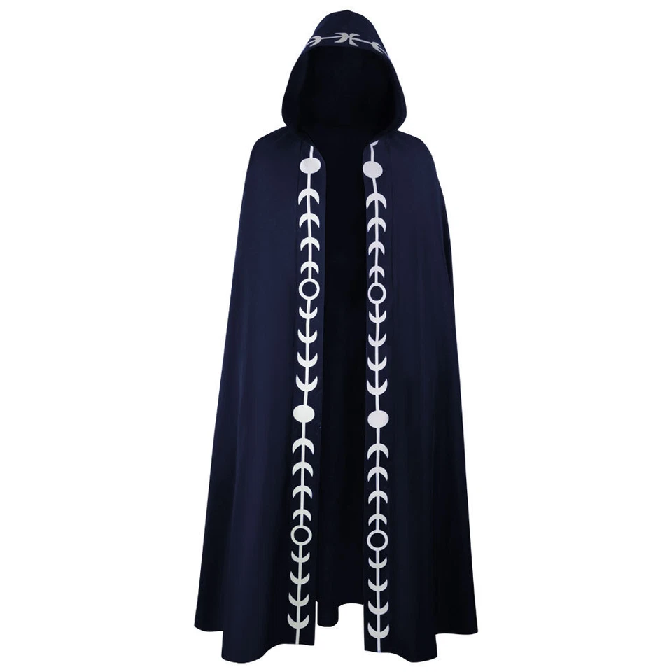 Medieval Renaissance Cloak Halloween Costume Outfit Long Hooded Cape S-4XL 1pc - Image 4 of 4
