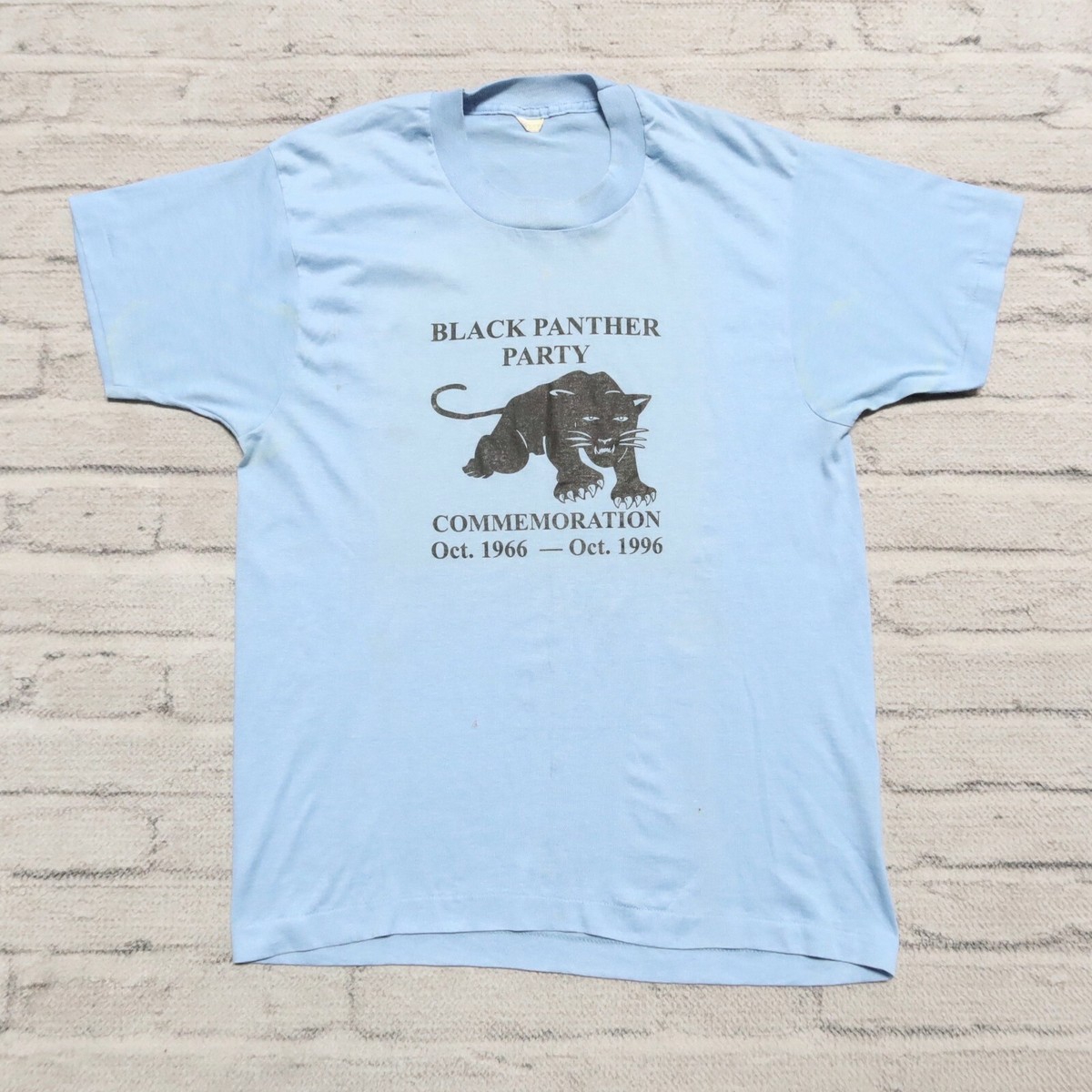 Vintage 90s Black Panther Party Shirt Size L Made in USA Rare Commemoration