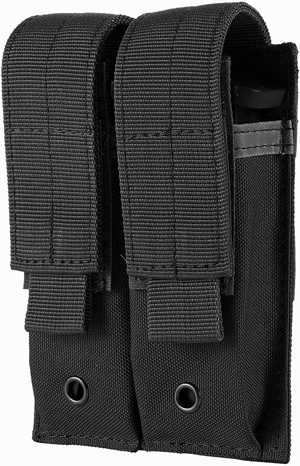 Tactical Pistol Double Magazine Pouch Hook&loop Mag Carrier for 9mm .40 .45 Cal-image
