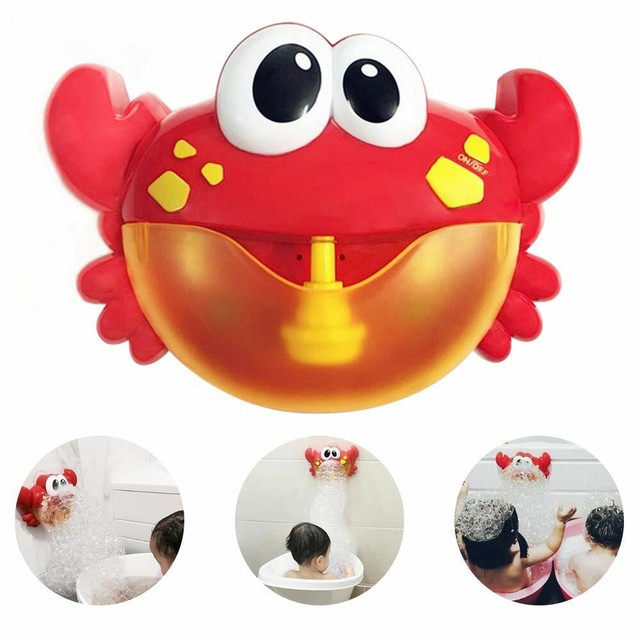 Crab/Frog Bubble Machine Musical Bubble Maker Bath Baby Kids Toy Bath