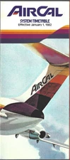 AirCal system timetable 1/1/82 [9111] Buy 4+ save 50%