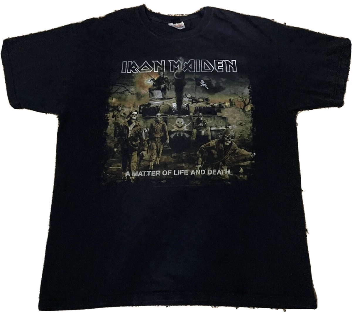 Iron Maiden Shirt Hanes Heavyweight Tag Adult Size Large