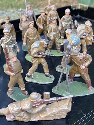 Lote De Soldados de Plomo Antiguo Juguete