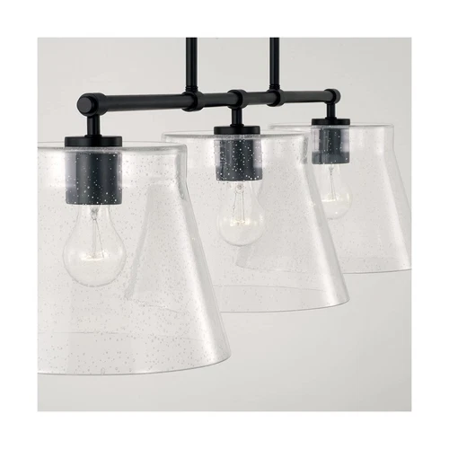 HomePlace Lighting 846931MB Baker Transitional Tapered Seeded Glass Island fo... - Picture 3 of 4