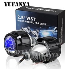 2.5 Bi Led Honeycomb Projector Lensblack Shrouds 70w Led Headlight Universal