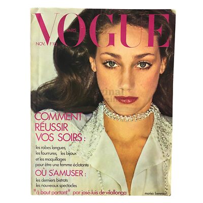 Vogue Paris Magazine November 1973 Marisa Berenson Cover No Label VG
