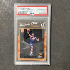 2016-17 Panini Donruss #158 Marquese Chriss Signed Card AUTO PSA Slabbed RC Suns