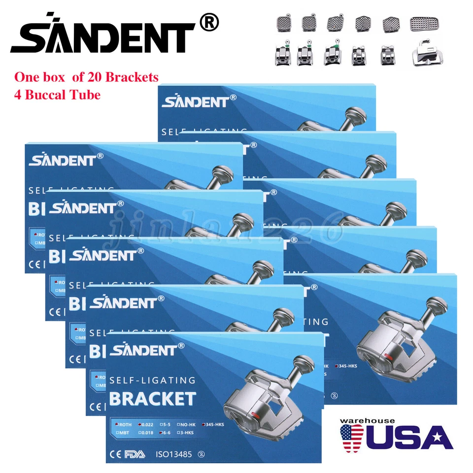 Dental Autoligado Brackets Roth 022 Ganchos 345 - Image 2 of 4