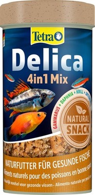Tetra Delica Mix Naturfutter 4 Futtertiere Snack Zierfische 250 ml Dose