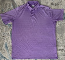Callaway Men's Purple Striped Performance Golf Polo Shirt Opti-Dri Swing Tech